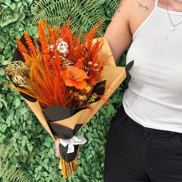 Buquê Campo de Flores Secas Laranja