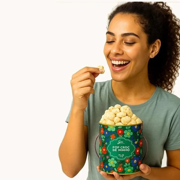 Buquê de Flores Secas e Suco Villa Piva e Pipoca Giuliana Flores