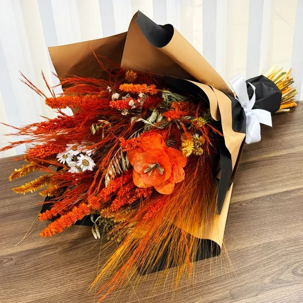 Buquê Campo de Flores Secas Laranja