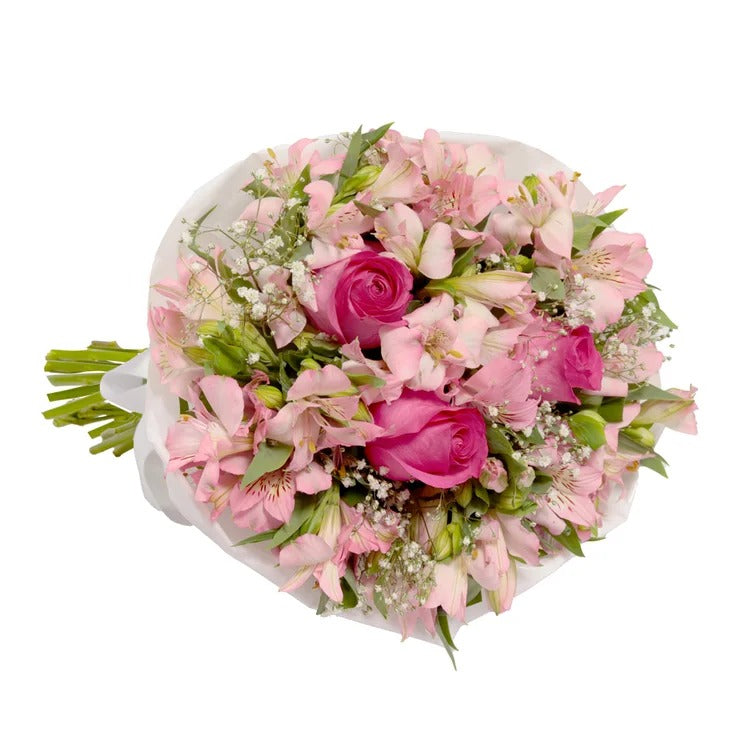 Buquê Carinho de Rosas Pink