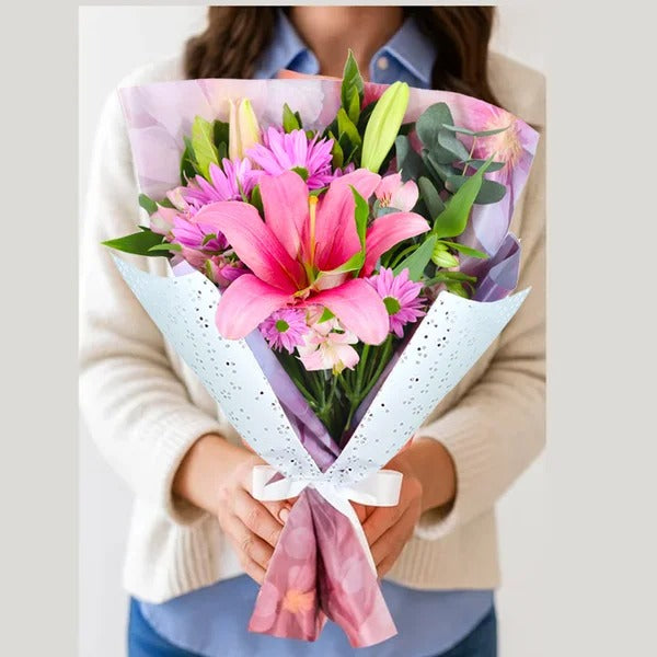 Buquê Clássico da Estação Cor de Rosa