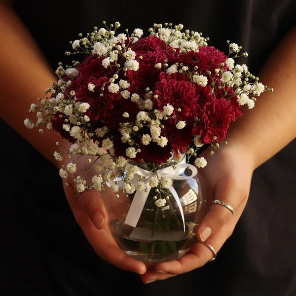 Brisa de Pinóquios Marsala e Gypsophila