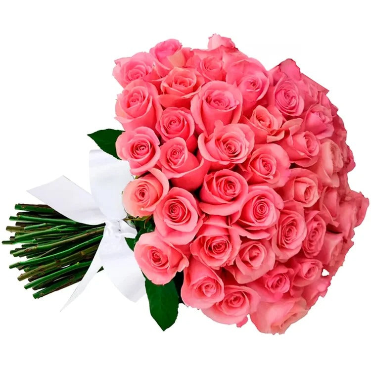 Buquê de 42 Rosas Cor de Rosa