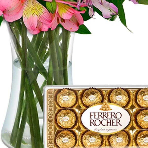 Luxuosas Astromélias e Ferrero Rocher