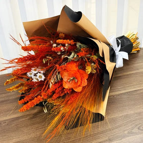 Buquê Campo de Flores Secas Laranja