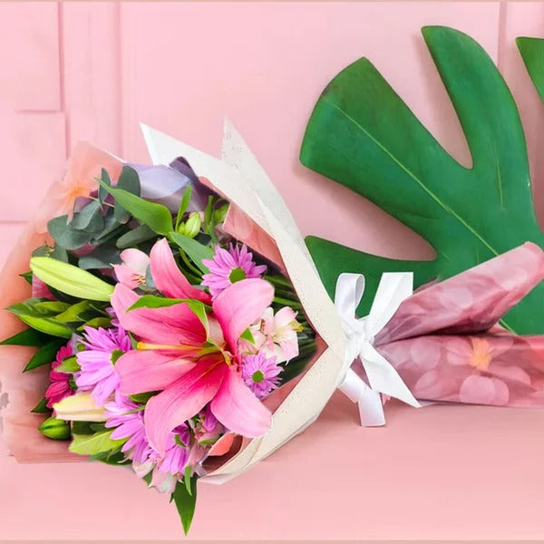 Buquê Clássico da Estação Cor de Rosa