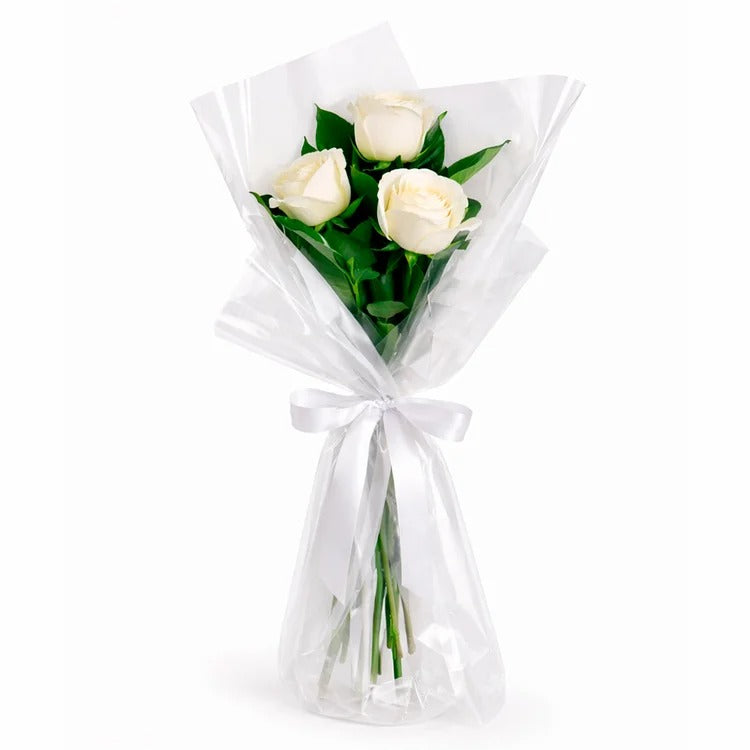 Buquê Trio de Rosas Branco
