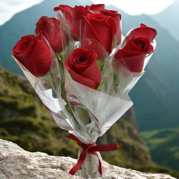 10 Rosas Vermelhas Avulsas Em Celofane