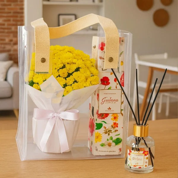 Difusor Encontro Floral Giuliana Flores e Mini Margaridinhas Amarelas