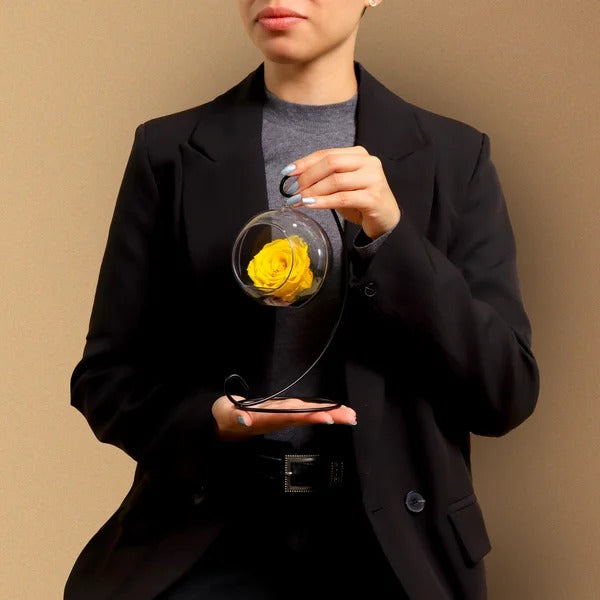 Pêndulo de Rosa Encantada Amarela